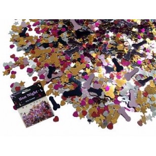 Hen Party Willy Metallic Table Confetti
